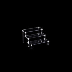 Acrylic Perfume Organizer Tiered Display Stand Transparent