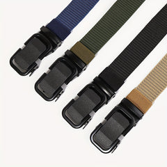 Nylon Canvas Webbing Belt with Metal Buckle for Men