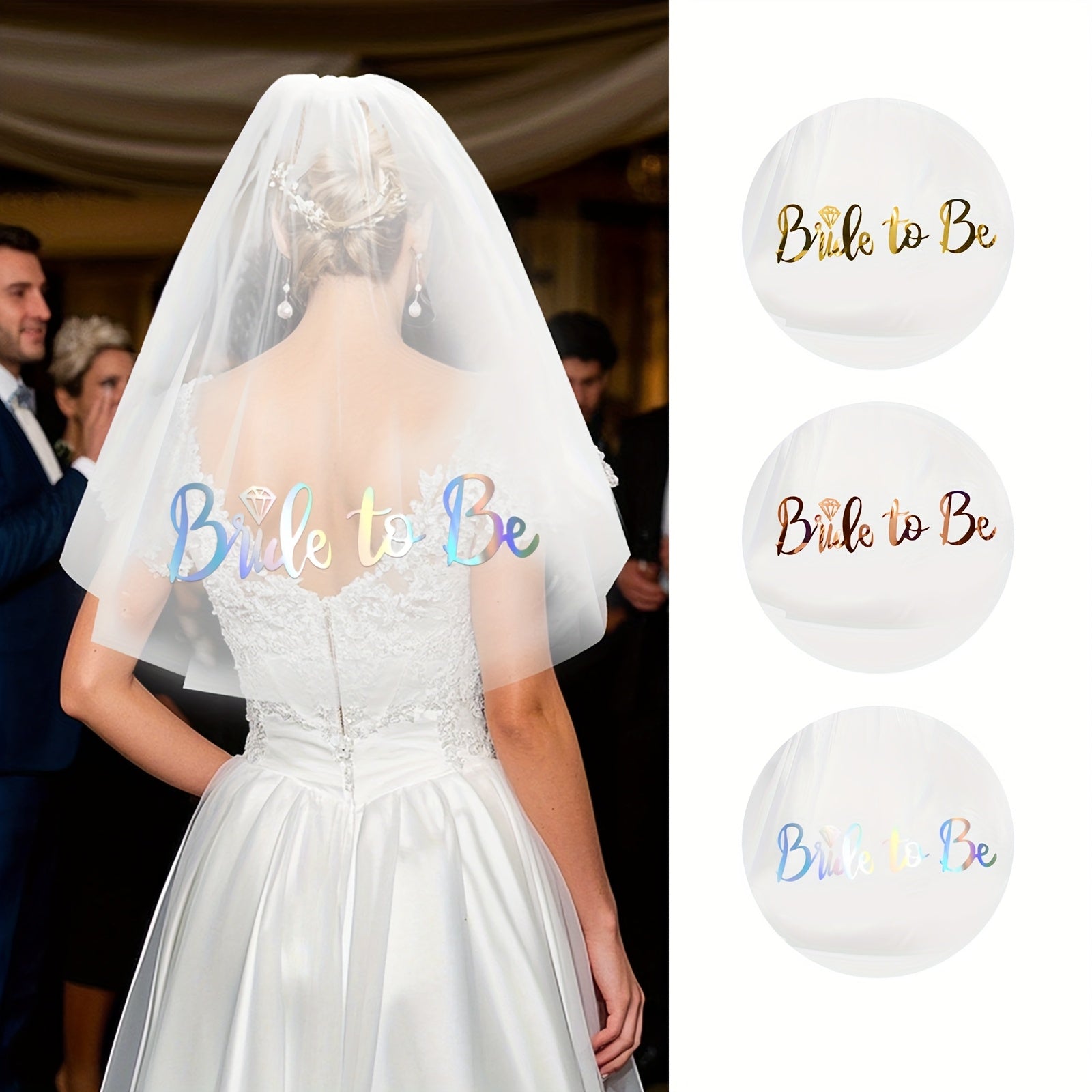 Bridal Veil with Bride to Be Embroidery