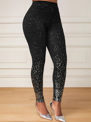  Splash Print Stretch Leggings