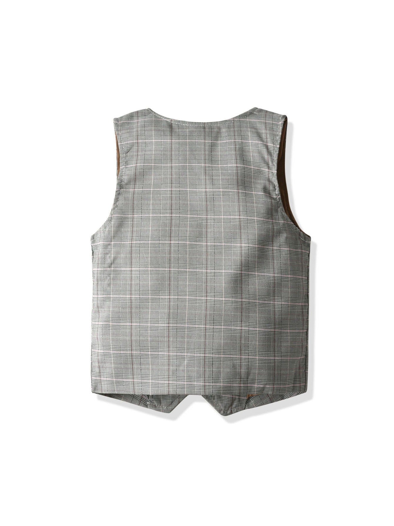 Boys Plaid Vest & Pants Set - Autumn Winter