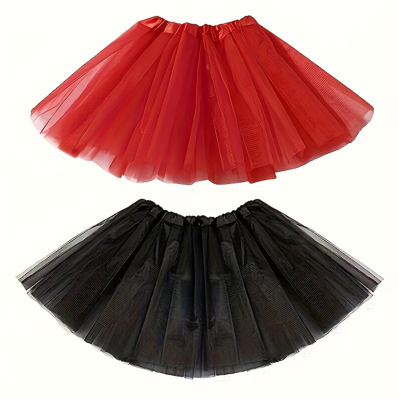 3 Layer Mesh Tutu Skirt for Girls Ballet Dance Costume