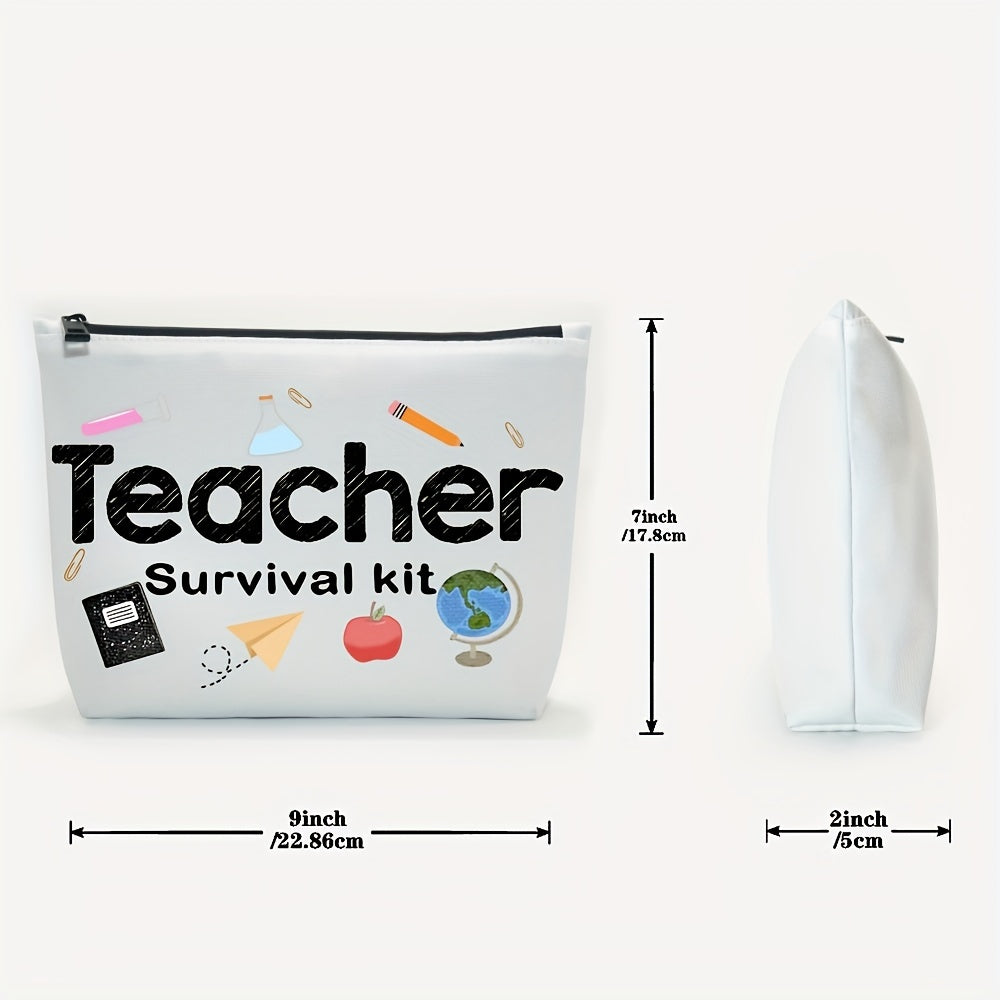 Teacher Survival Kit Makeup Bag - Perfect Teacher Appreciation Gift
