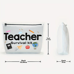 Teacher Survival Kit Makeup Bag - Perfect Teacher Appreciation Gift