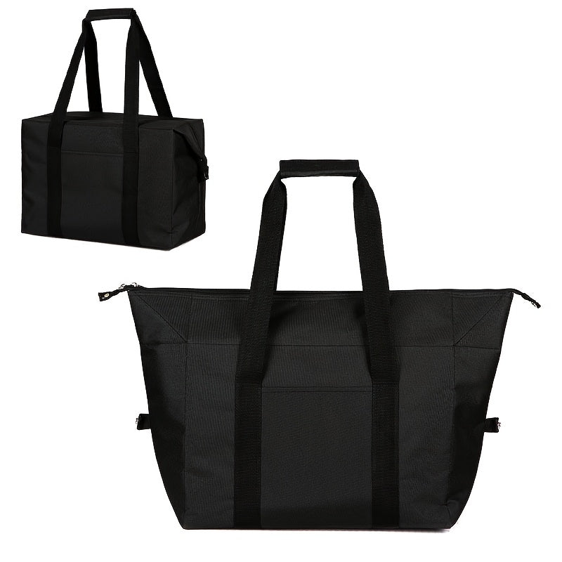 Large Capacity Insulated Picnic Basket Foldable Thickened Oxford Cloth Tote
