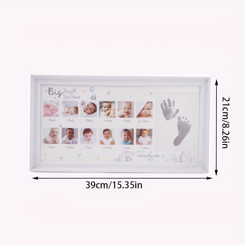Baby's First Year Hand and Footprint Photo Frame