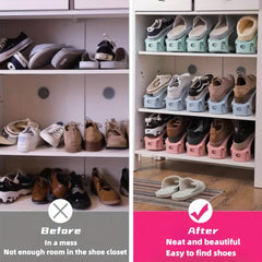 Adjustable Double-layer Shoe Rack Integrated Shoe Rack Space-saving Shoe Storage