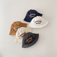 Baby Boys Casual Embroidery Bucket Hat Sun Protection Hat