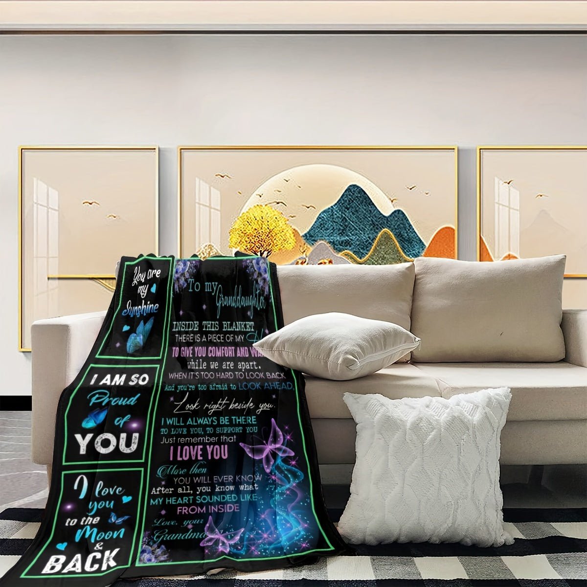 Digital Printed Flannel Warm Blanket Soft Comfortable Throw Blanket