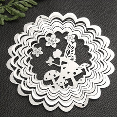 14 Wind Spinner Catcher 3D Rotating Stainless Steel Mirrored Patio Decor