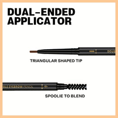 Waterproof Eyebrow Pencil & Spoolie Brush Long Wear Professional Styling