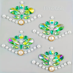 Colorful Rhinestone Forehead Sticker for Festive Performances