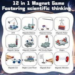 XUEYOUMA Magnetic Science Experiment Set - Anti Gravity, Levitation, 12-in-1 Toy