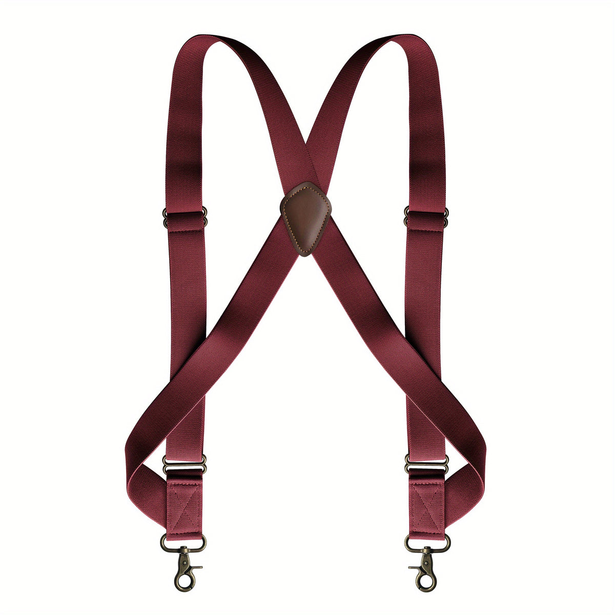Men's Side Clip Suspenders Bronze Hook Buckle Elastic Casual Suspender