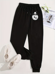 Plus Size Halloween Sports Pants Women's Plus Graphic Print