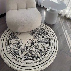 Nordic Round Cashmere Rug Plush Floor Rug 59.94 x 59.94