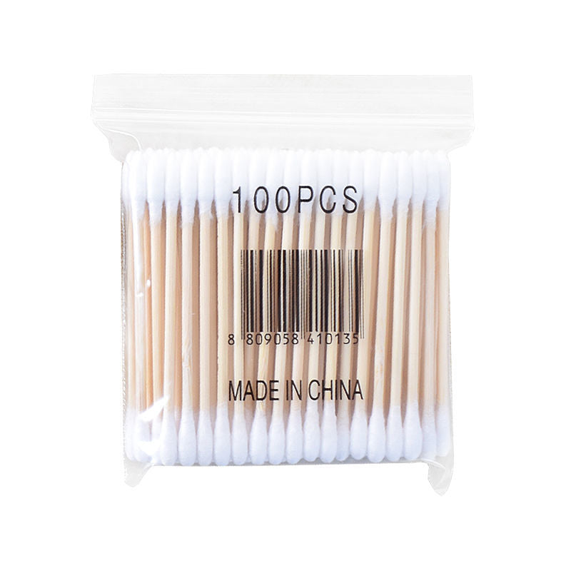 100 pcs Organic Bamboo Double Headed Makeup Remover Sponges