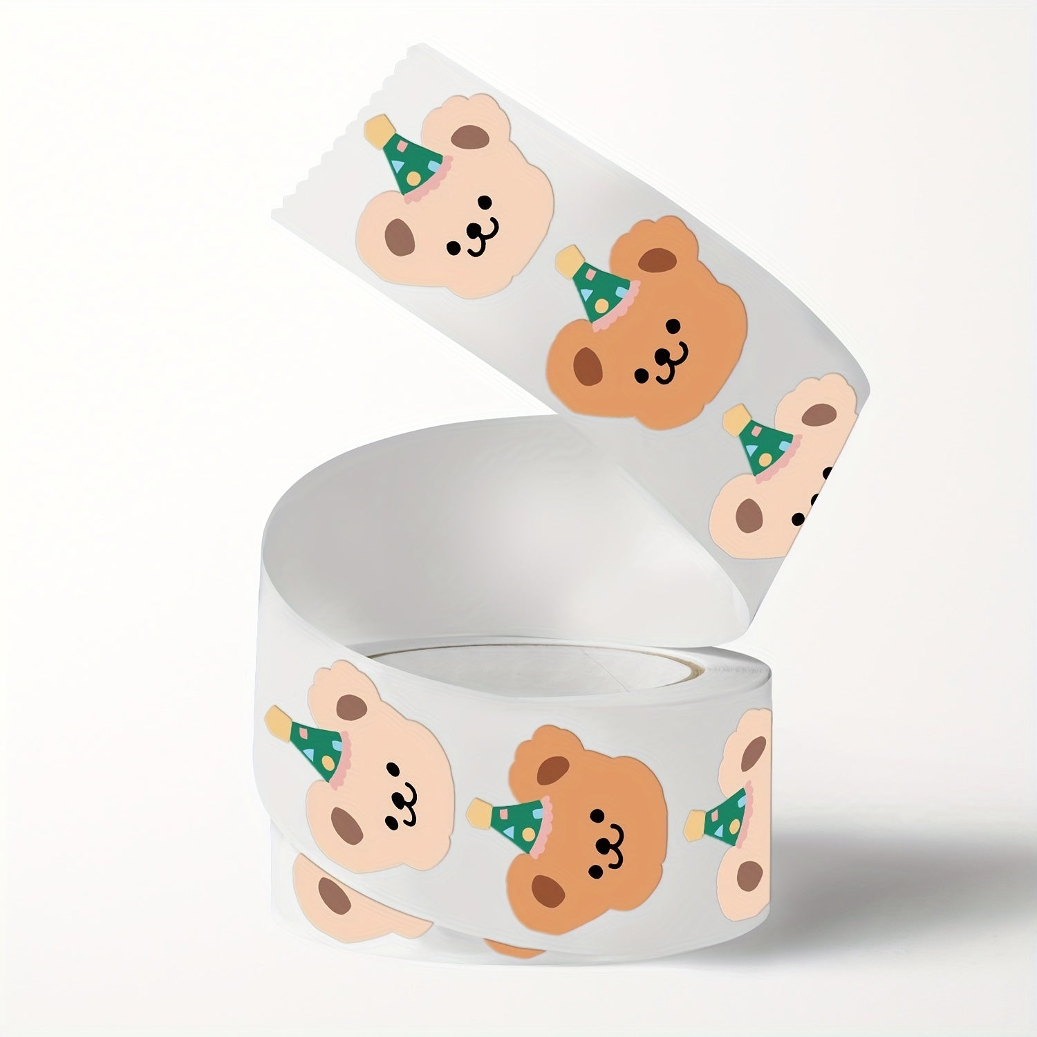 200pcs Bear Adhesive Tape Roll - Crafting Packaging Decor - Durable & Reliable