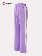 Girls Athleisure Wide Leg Sweatpants for Sports Running