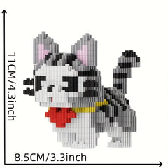 3D Cat Building Kit Animal Model Toy Creative Plastic DIY