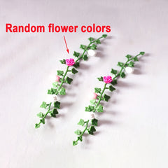 4pcs Mini Flower Garden Dollhouse Scene Mixed Model Plastic