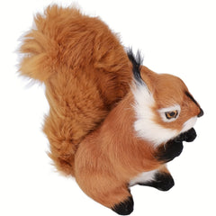 Simulation Squirrel Model Statue Realistic Plush Material Home Garden Ornament