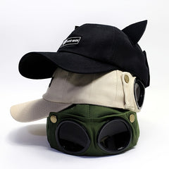 Cat Ears Aviator Glasses Baseball Cap Peaked Cap Unisex Cat Ear