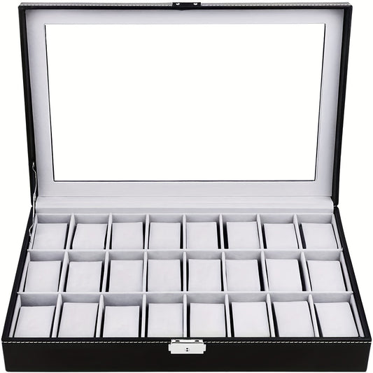 24 bit Watch Storage Box Pu Leather Material Box Jewelry Storage Box