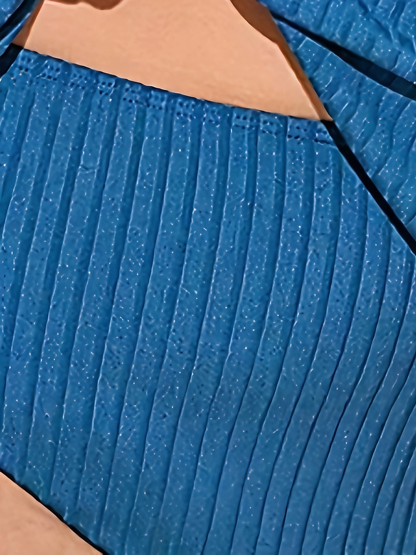  Ribbed Knit Tankini Set with Crisscross Back