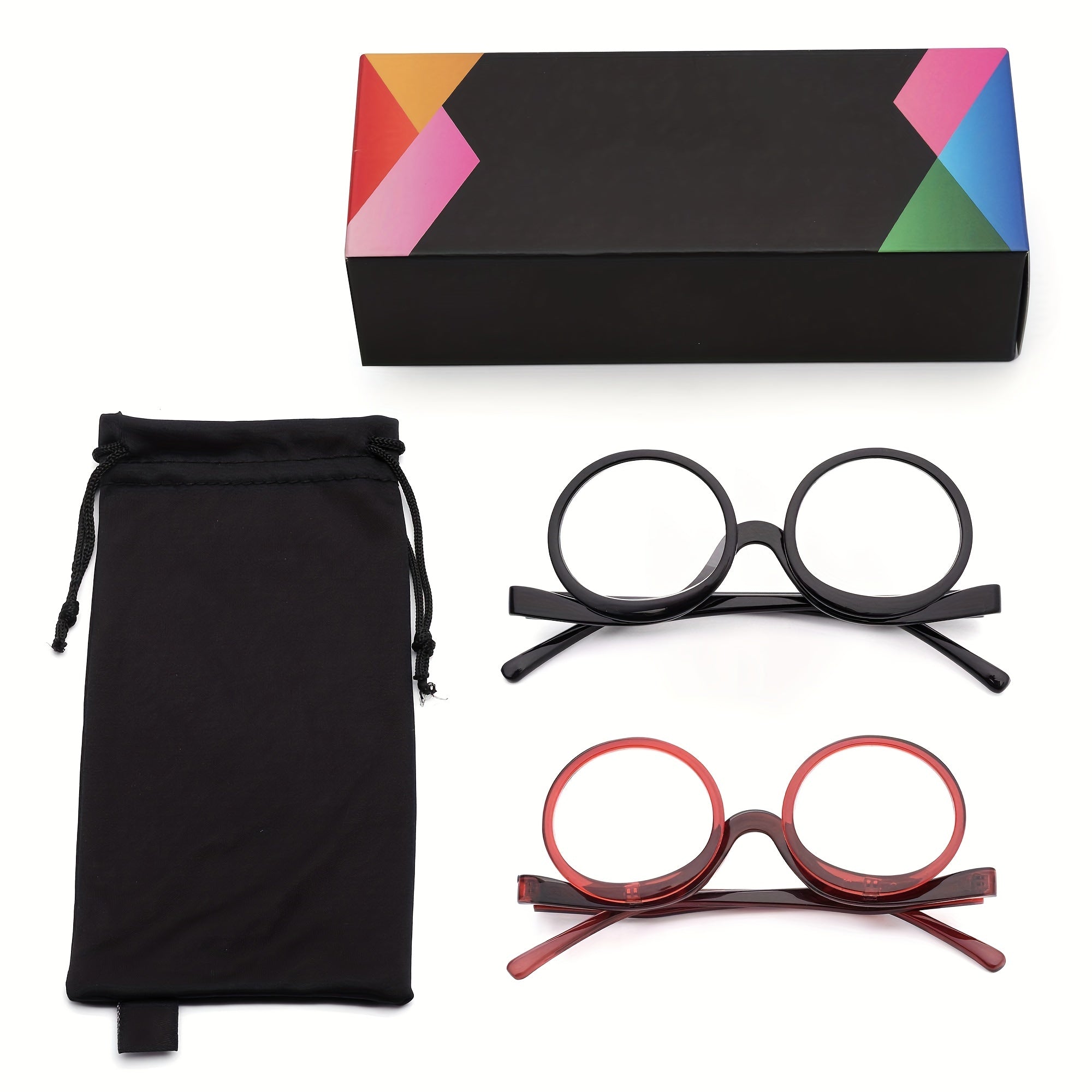 Makeup Reading Glasses Flip Lens Cosmetic Make Up Eye Glasses