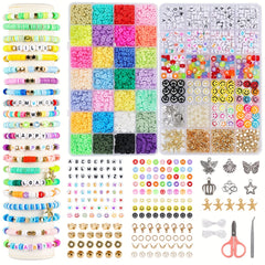 5000pcs Clay Beads Necklace Bracelet Making Kit DIY Jewelry Supplies