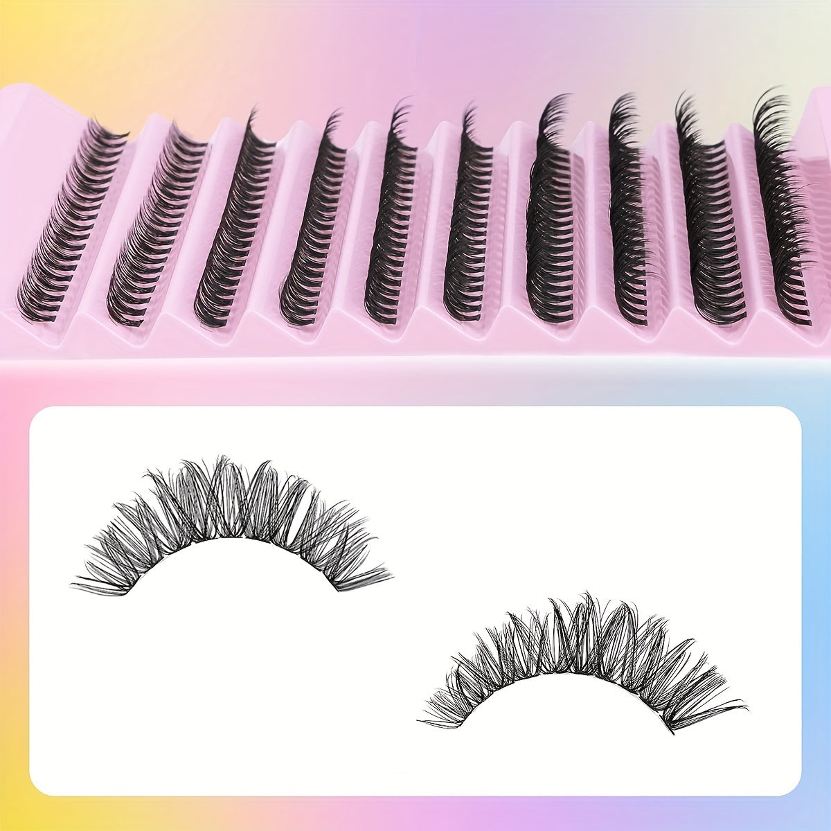 200 Pcs Lash Clusters DIY Individual Lashes Natural Look Wispy Eyelashes