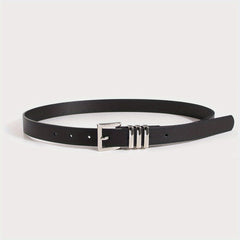 Square Buckle Classic PU Belt Casual Waistband Women Jeans Pants Dress Belts