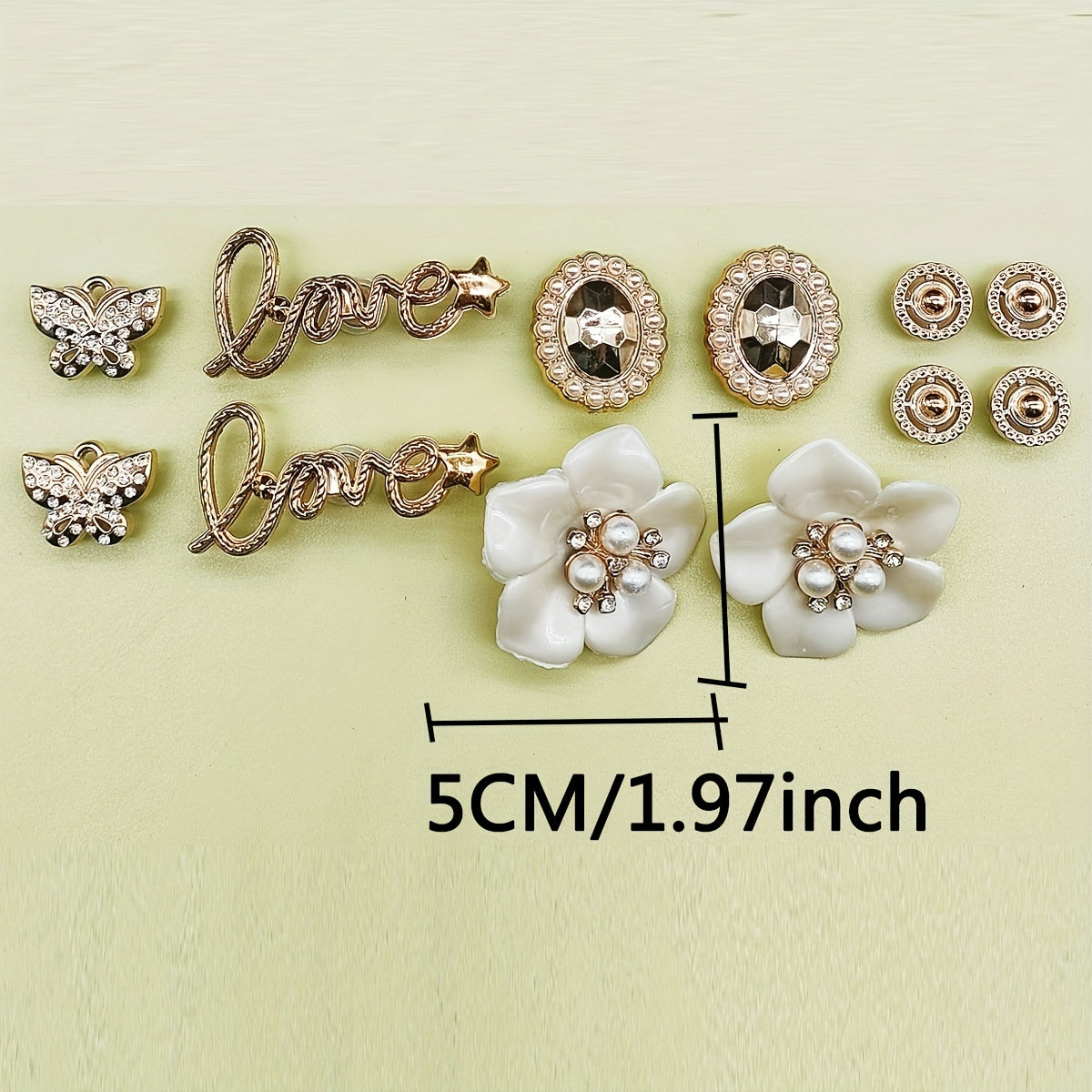 Camellia Shaped Bling Shoes Charms For Clog