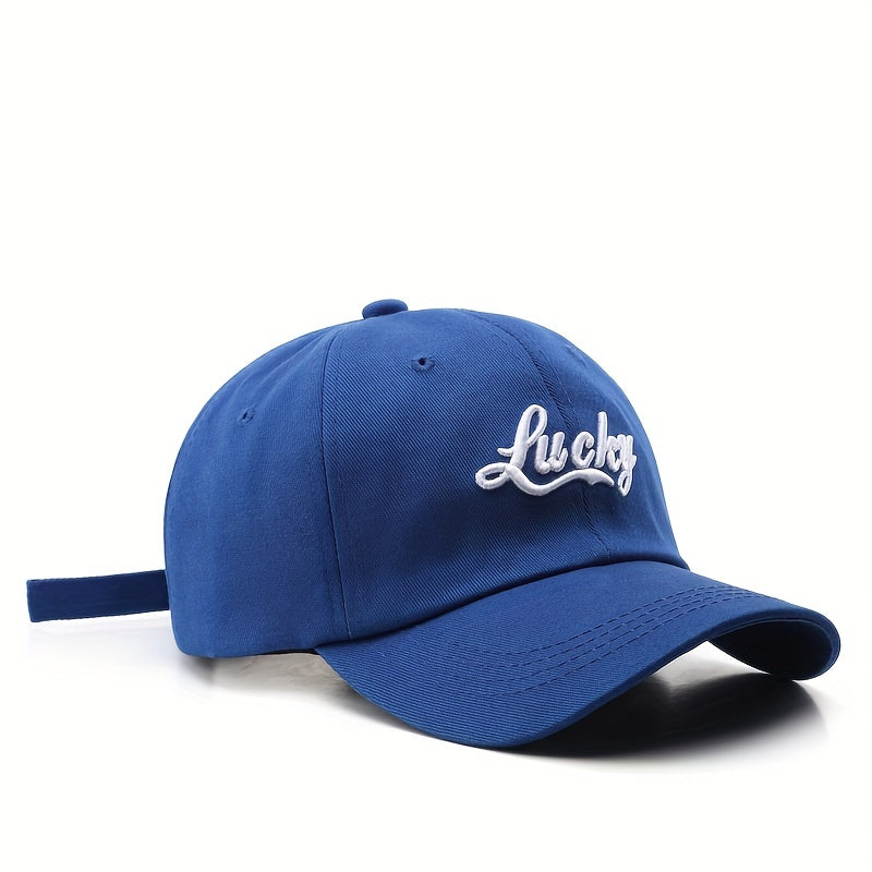 Lucky Embroidered Baseball Cap Caps For Spring & Summer