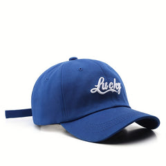 Lucky Embroidered Baseball Cap Caps For Spring & Summer