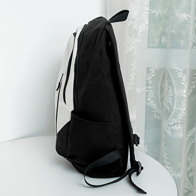 Large Capacity Retro Style Backpack with Laptop Compartment