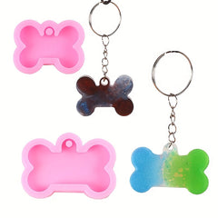 4pcs Dog Bone Silicone Mold Epoxy Resin Mold DIY Crafts