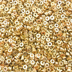 Gold Spacer Beads for DIY Jewelry Making - 100-400pcs Heart Star Round Square