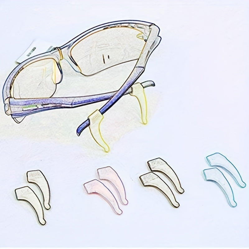 12 Pairs Silicone Glasses Ear Grip Sports Eyeglass Strap Holder
