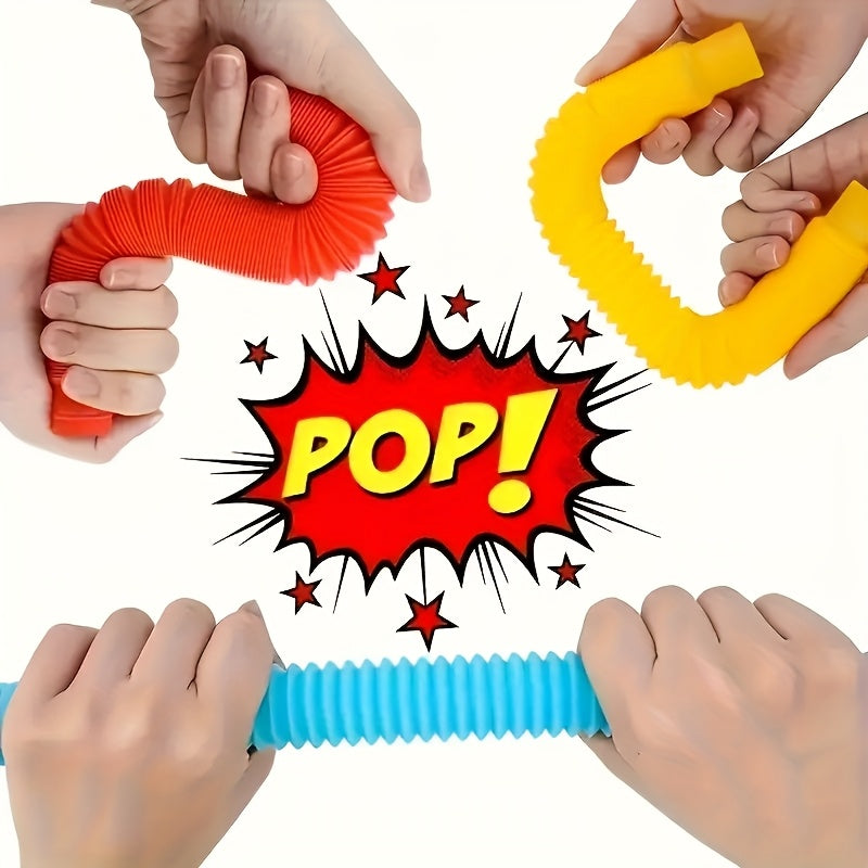 Colorful Telescoping Tubes Creative Toys for Kids Mixed Bright Colors