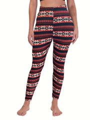  Geometric Print High Rise Skinny Trousers