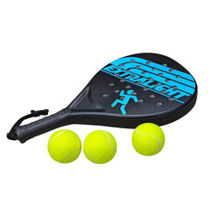 Lightweight Padel Racket With 3 Balls & Mesh Storage Bag
