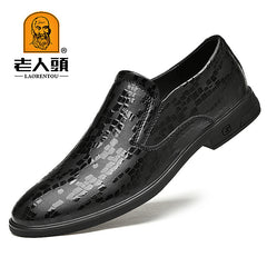 LAORENTOU Men's Leather Pointed Toe Oxford Shoes Dress Shoes