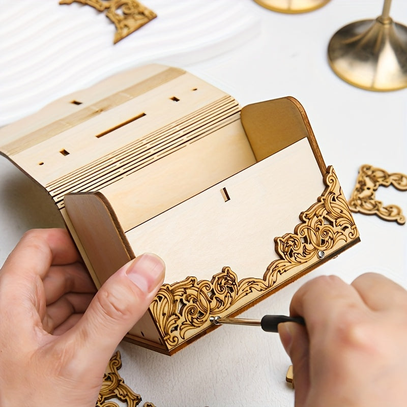 Wooden Puzzle Set Cash Box Toy Puzzle Set Assembly Kit for Home Decoration