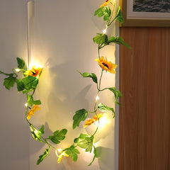 20 LED Sunflower String Lights 6 6FT Garland Flower Fairy Lights Bedroom Wedding
