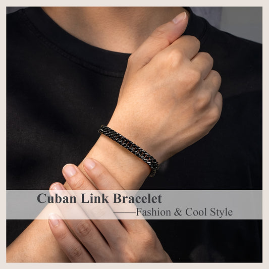 Men's Stainless Steel Cuban Link Chain Bracelet