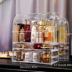 Makeup Organizer with Lid and 3 Drawers