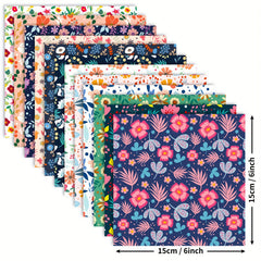 12pcs Flower Series Brochure Paper for DIY Background Scrapbook Art