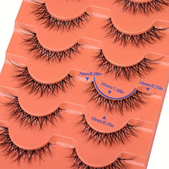 Natural Look Fox Eyelashes 3D Faux Mink Eyelashes 7 Pairs